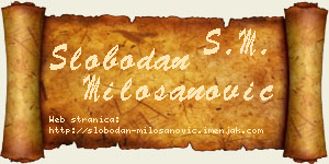 Slobodan Milošanović vizit kartica
